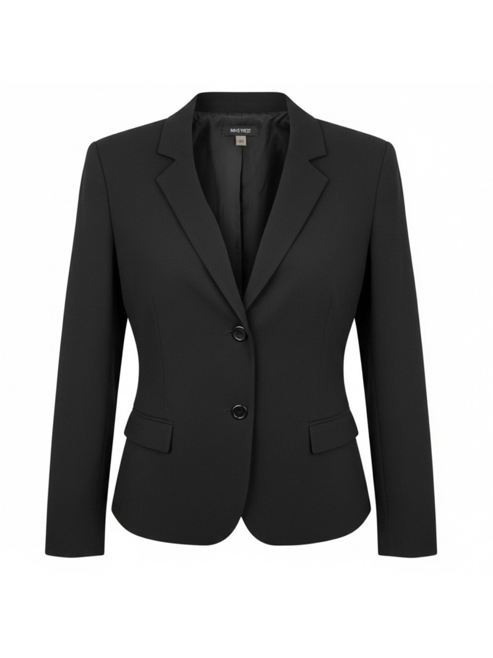 Nine West Black Two-Button Tailored Blazer